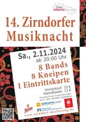 Grossansicht in neuem Fenster: Musiknacht Plakat 2024